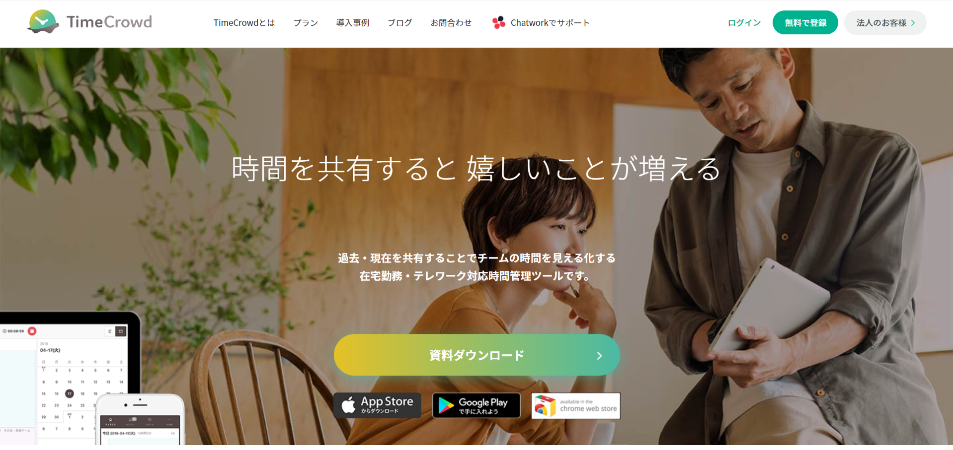 時間管理ツールTimeCrowd-タイムクラウドはチームでの時間を共有し生産性を高めるためのテレワーク対応時間管理ツールです。